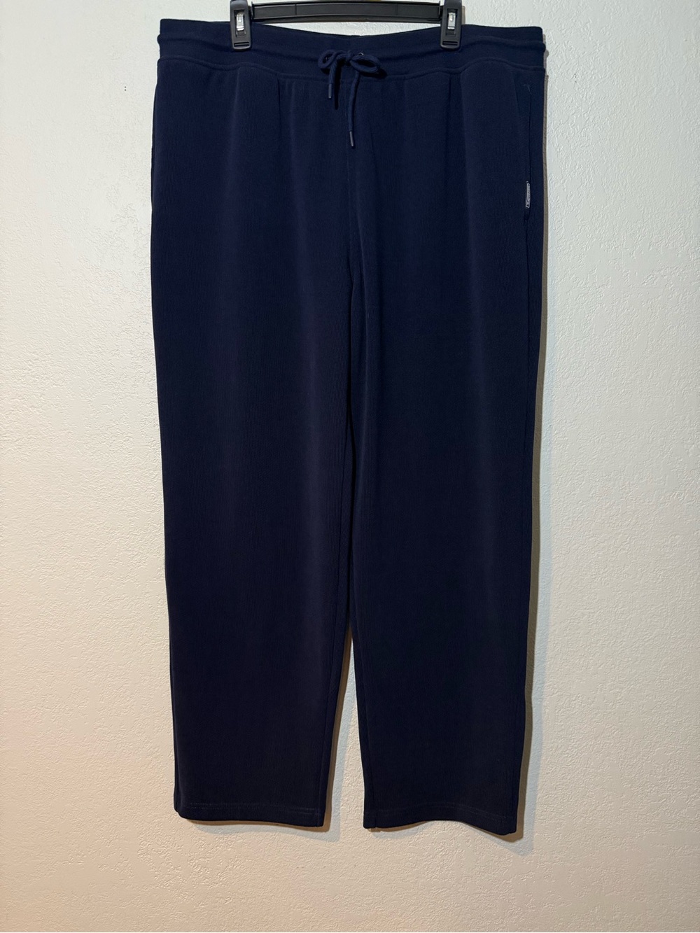 Eddie Bauer- Navy, Ribbed, Lounge Pants w/Elastic & Drawstring Waist Size XXL